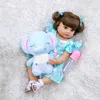55 cm NPK Reborn Baby Toddler Dziewczyna bardzo miękkie pełne ciało silikonowe lalki do kąpieli zabawki realistyczne prawdziwe miękkie dotyków zabawki Boże Narodzenie prezent Q0910