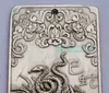 Китайский Тибет Серебряный слиток Pharka Fengshui китайский зодиак змея статуя змея амулет ожерелье подвесной металл русский