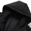 Hommes hiver Parkas manteau fermeture éclair poche épaisse vestes mâle mode décontracté solide streetwear surdimensionné veste hauts chaud 4XL 210916