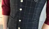 ファッション男性ビジネスのウェディングドレスベストカジュアルスリムフィットベスト高品質服メンズウィストスーツPetaid Gilet Homme 210527