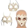Japanese Anime Dragon God Skeleton Half Face Mask Halloween Cosplay Costume Prop X7YA
