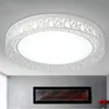 Plafond moderne à LEDs lumières pour chambre salon fer luminaire décoratif à la maison noir/blanc rond nid d'oiseau plafonnier