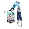 Office Card Sleeve Sets ID Badge Case Clear Bank Creditcard Grijs Anatomy Lanyards Cartoon Anime Artsen Verpleegster Keychain Na2385 G1019