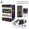 37ft RGB String Light 16 Kolor Zmiana Outdoor 12 LED Dimable Bulb Struny Światła Synchronizuj do wystroju Muzycznego Oświetlenie do ogrodu