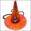 Fournitures de vêtements pour chiens Pet Home Garden Halloween Chapeaux avec citrouille Bat Owl Ornements Chat Chiens Caps Costume Party Puppy Kitty Tête Décoration