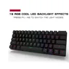 Motospeed CK62 Беспроводной двухместный режим Механические 61 Ключи RGB Светодиодная Подсветка Компьютерная клавиатура