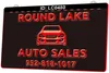 LC0480 Круглый озеро Auto Sales автомобиль света автомобиля подпись 3D гравюра