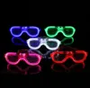 Favores Party Suprimentos Óculos LED Janela Máscaras Flash Luz Frio Elogio De Glass Festival Atmosférico Adereços Hot Selling Zza11252