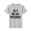 남자 티셔츠 인쇄 tshirt 패션 그는 내 대통령 최고 남성 느슨한 커스터마이징 티가 아닙니다.