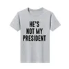 Herrt-shirts tryckt tshirt mode hes inte min president topp män lösa anpassning tees