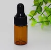 2021 Wholesale 5ml Amber glass dropper bottles w/Black cap,Essential oil bottle, Small Perfume vials, Sampling Storage