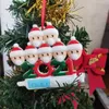 Kerstboom Ornament PVC Familie van 1-7 hoofden DIY Xmas hanger accessoires met touw 2021 Herdenkingsgeschenken Home Decor