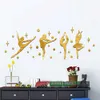 34 Pcs/Set 3D Acrylic Mirror Surface Wall Sticker Ballet Dance Girls Design for Dance room Kindergarten Wall Decoration 60067 210615