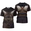 Armure médiévale grecque 3D imprimé t-shirt Harajuku été Chemise à manches courtes Knights street Casual Unisexe T-shirt Tops DW0045 210324
