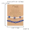 2 Teile/satz Paar Türkische Evil Eye Perlen Gewebte Seil Armbänder für Frauen Freundschaft Schmuck Handgemachte Schnur Einstellbare Charm Geschenke