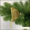 Festive Party Home & Garden Christmas11Cm Scallion Powder Gold Sier Red Bird Decorations Tree Pendant Christmas Supplies Drop Delivery 2021