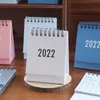 Simples Negro Branco Branco Sólido Sólido Série De Desktop Calendário 2022 Planejador De Mesa Planejador Ano Anual Organizador Office T10i122