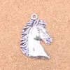 26st Antik Silver Bronze Plated Horse Head Charms Pendant DIY Halsband Armband Bangle Findings 40 * 29mm
