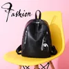 Fashion Women Travel Backpack PU Soft Mini Backpack Female Shoulder Bag Soft Rucksack Oxford For Teenagers Schoolbag Bagpack 210922