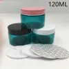 50 PCS 120 ml Vert Bleu En Plastique Vide Emballage Bouteille Pot or noir blanc Vis Couvercle Crème Cosmétique Conteneurs En Grosbonne quantité