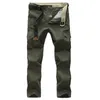 Grande taille 42 Original marque hommes Cargo pantalon été 100% coton lâche militaire décontracté Long pantalon mâle armée hommes Joggers 210518