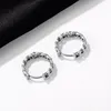 Hoop Huggie Stainless Steel Chain Cupan Link Men Men Punk Rock Earrings Hights for Him278T