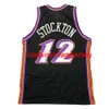 Cousu Rare #12 Stockton Champion Jersey Broderie Personnalisée N'importe Quel Nom Numéro XS-5XL 6XL