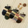 Chaussettes chaudes et épaisses en laine Vintage, tricot d'hiver, motif cadeau de noël, bonneterie pour femmes et hommes