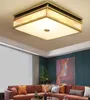 Lampada da soffitto moderna in rame dorato per la casa, rotonda, quadrata, soggiorno, camera da letto, cucina, illuminazione interna