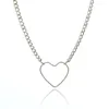 Pendant Necklaces Trendy Sexy Women Jewelry Cute Heart Lock Necklace Charm Gold Silver Color Collar Choker On Neck Accessories