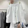 Nomikuma 여자 반바지 레이스 위로 스트레치 허리 인과 바닥 여름 새로운 넓은 다리 짧은 feminimos pantalones de mujer 6H123 210427