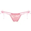 Sexy Temptation Lady T-string Thong Lace Large Size Cute Girl Japanese Transparent Bowknot Panties Female Women's