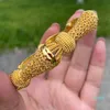 4 unids / lote Brazaletes Indios Brazalete de color Dorado Brazaletes de Dubai Para Mujeres Joyería de África Joyería de Novia de Boda Etíope Regalo CX2203b