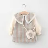 Abito da bambino autunno inverno Abito da battesimo a maniche lunghe stile corte spagnola Abbigliamento per bambini Abiti per bambini per 0-5 anni Bambino bambino Q0716