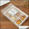 Packaging Boxes transparent Frosted Mooncake Cake Pack Box Dessert Arons Pastry