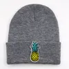 LDSLYJR Algodão Abacaxi frutas bordado Engrossar chapéu de malha chapéu quente de inverno Skullies boné gorro para adultos e crianças 1478463550