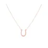 Pendant Necklaces 2021 Trendy Initial Letter For Women Horseshoes Rose Gold Clavicle Chain Elegant Anniversary Jewelry Gift
