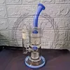 Glass Bong Heady hookah Water Pipe Recycler Dab Rig 12 arm tree Inline Perc Oil Rigs with 14.5mm Bowl