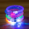 Flashing LED Party Bracelet Wristband Dance Disco Bangle Light Up Bangle Halloween Carnival Neon Party 10pcs