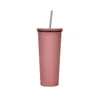 new Stainless Steel Tumbler Multi-Color Portable Travel Cup Coffee Mug With Drinking Straw Large Capacity Car cups sea shipping EWE5510