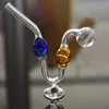 Serpentine Oljebrännare Glasrör Bärbara Glas Vattenrör Tjock Pyrex Downstems Rig Rund av Små Tobak Bubbler Skålar Färgglada Röktillbehör För Rökare