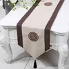 Proud Rose Linen Table Runner Decorative cloth Chinese Style Rectangle Flag Fashion Household Mat Customed 210628