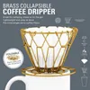 折りたたみコーヒーのドリッパーのコーヒーフィルター紙ホルダーの手ドリップディスペンサーの貯蔵ハンドコーヒーメーカーコレクションドロップ船210712