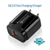 QC3.0 18W chargeur USB rapide Charge rapide adaptateur de prise ue US pour téléphone portable Samsung Xiaomi