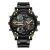 ステンレススチール腕時計男性用大きなダイヤルクォーツメンズ腕時計 DZ ファッショナブルな高級ビジネス腕時計男性用腕時計 220312