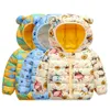 2021 Winter Jacket Dinosaur Autumn Infant Boys Coats With Ear Hoodie Cotton Girl Clothes Children's Clothing Coat For Babies0-4Y H0909