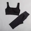 الزي اليوغا أنثى 2022 رياضة صدرية الخيط سلس شورتات للياقة bulift عالية مخصصة للنساء