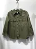 Giubbotti da donna 2021 Autunno Stile Army Green Cappotti da donna Industria pesante Ricamato Teschio Personalità Camicia bella