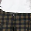 Pantaloni da uomo Uomo Casual Taglie forti Pantaloni alla zuava in lino scozzese con gambe larghe Cotone chinoise-chic e