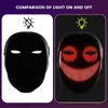 Programowalna maska ​​Luminous Maska LED Maski Maski LED z kontrolą Bluetooth do kostiumów Cosplay Party Masquerade Toy 211216
